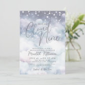 Whimsical Pastel Ze staat op Cloud Nine Vrijgezell Kaart (Staand voorkant)