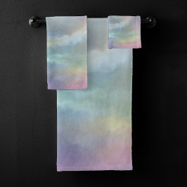 Whimsical Pastels | Dromerige gedempte regenboogmo Bad Handdoek