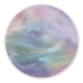 Whimsical Pastels | Dromerige gedempte regenboogmo Keramische Knop (Voorkant)