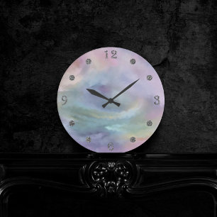 Whimsical Pastels   Dromerige gedempte regenboogmo Ronde Klok