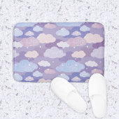 Whimsical pastelwolken en sterrenpatroon badmat