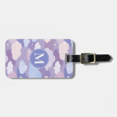 Whimsical pastelwolken en sterrenpatroon bagagelabel (Voorkant horizontaal)