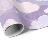 Whimsical pastelwolken en sterrenpatroon cadeaupapier (Rol Hoek)
