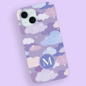 Whimsical pastelwolken en sterrenpatroon Case-Mate iPhone case