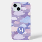 Whimsical pastelwolken en sterrenpatroon Case-Mate iPhone case (Achterkant)