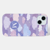 Whimsical pastelwolken en sterrenpatroon Case-Mate iPhone case (Achterkant (horizontaal))