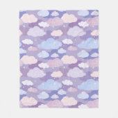Whimsical pastelwolken en sterrenpatroon fleece deken (Voorkant)