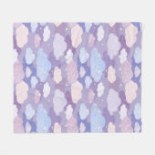 Whimsical pastelwolken en sterrenpatroon fleece deken (Voorkant (Horizontaal))
