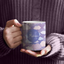 Whimsical pastelwolken en sterrenpatroon