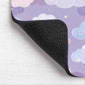 Whimsical pastelwolken en sterrenpatroon muismat (Hoek)