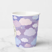 Whimsical pastelwolken en sterrenpatroon papieren bekers (Links)