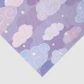 Whimsical pastelwolken en sterrenpatroon tissuepapier (Detail)