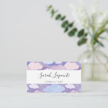 Whimsical pastelwolken en sterrenpatroon