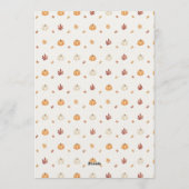 Whimsical Patchwork Kalkoen Thanksgiving Kaart (Achterkant)