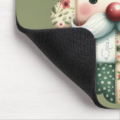 Whimsical Patchwork Kerstman Folk Kerstmis Muismat (Hoek)