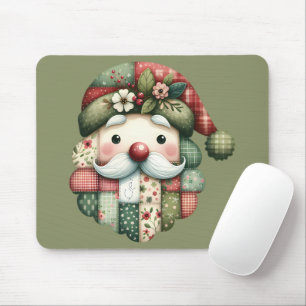 Whimsical Patchwork Kerstman Folk Kerstmis Muismat