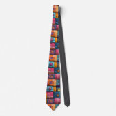 Whimsical Patchwork Quilt Patroon: kleurrijk ontwe Stropdas (Voorkant)
