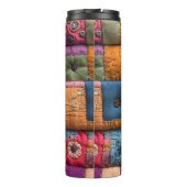 Whimsical Patchwork Quilt Patroon: kleurrijk ontwe Thermosbeker (Achterkant)