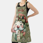 Whimsical Patchwork Santa Folk Christmas Schort (Insitu)