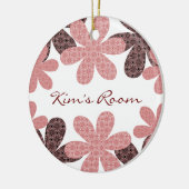 Whimsical Patterated Flowers door Hanger Ornament (Links)