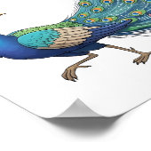 Whimsical Pauw en Vlinder Poster (Hoek)