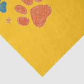 Whimsical "Pawsome MOM" Graphic met kleurrijke pot Tissuepapier (Detail)