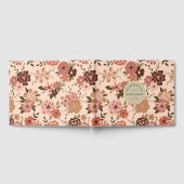 Whimsical Peach Brown Floral Vakantiehuis Ontbijt Gastenboek (Volledig)