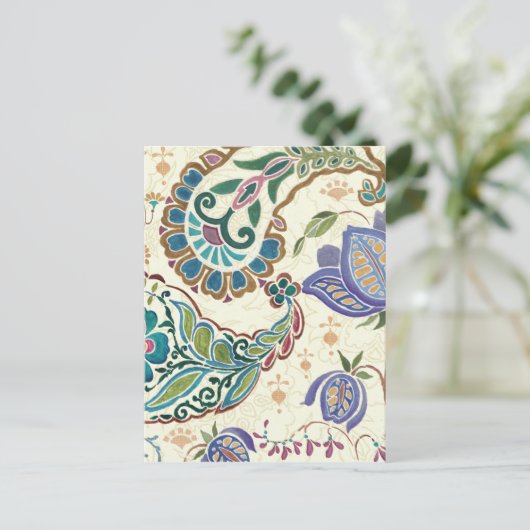 Whimsical Peacock Briefkaart (Staand voorkant)