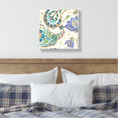 Whimsical Peacock Canvas Afdruk (Insitu (Slaapkamer))