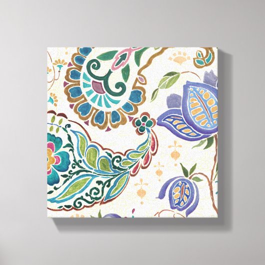 Whimsical Peacock Canvas Afdruk (Voorkant)