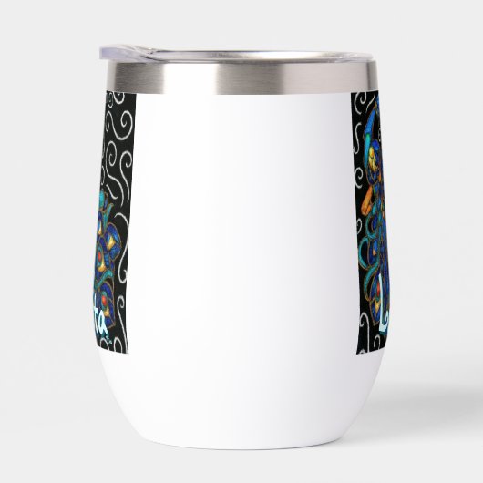 Whimsical Peacock Chalk Pastel Bird gepersonalisee (Rechts)