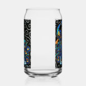 Whimsical Peacock Chalk Pastel Bird gepersonalisee Blikvorm Glas (Rechts)