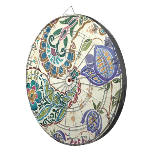 Whimsical Peacock Dartbord (Voorkant Rechts)