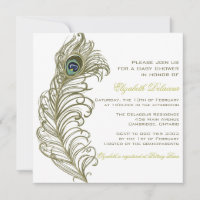 Whimsical Peacock Feather Baby shower