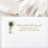 Whimsical Peacock Feather Return Address Label (Insitu)