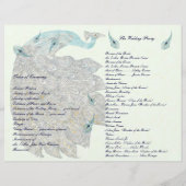 Whimsical Peacock Feathers Wedding Programme (Achterkant)