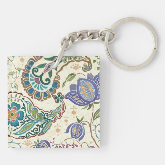 Whimsical Peacock Sleutelhanger (Achterkant)