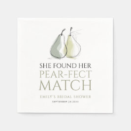 Whimsical Pears Pear-fect Match Bridal Shower Servet