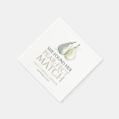 Whimsical Pears Pear-fect Match Bridal Shower Servet (Hoek)