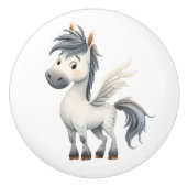 Whimsical Pegasus Ceramic Kids Room Keramische Knop (Voorkant)