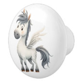 Whimsical Pegasus Ceramic Kids Room Keramische Knop (Rechts)