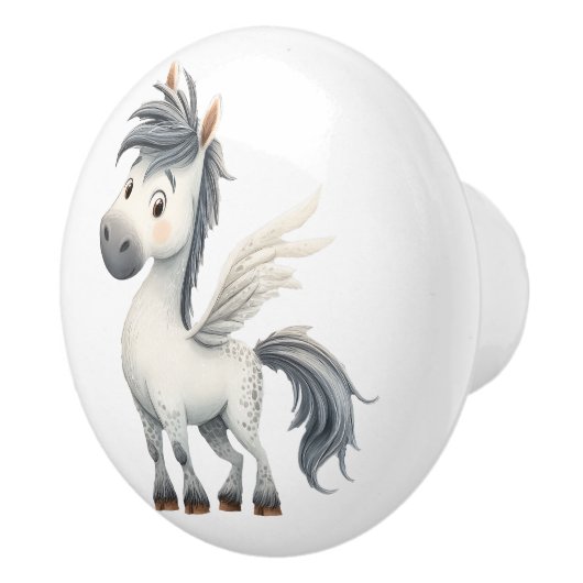 Whimsical Pegasus Ceramic Kids Room Keramische Knop (Rechts)