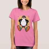 Whimsical Penguin Caroon T-shirt (Voorkant)