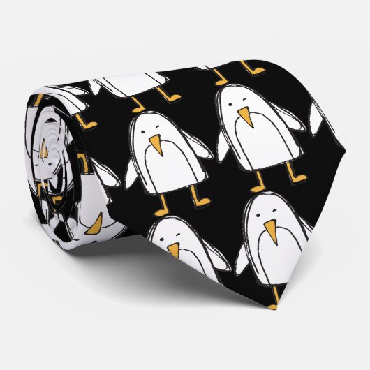 Whimsical Penguin stropdas (Opgerold)