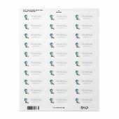 Whimsical Penguin van Fire Winter Retouradres Etiket (Full Sheet)