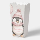 Whimsical Penguin Verjaardag |  roze Bedankdoosjes (Achterkant)