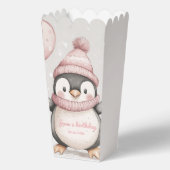 Whimsical Penguin Verjaardag |  roze Bedankdoosjes (Voorkant)