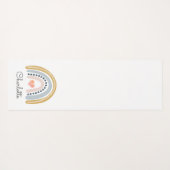 Whimsical Personalized Boho Rainbow Yogamat (Achterkant (horizontaal))