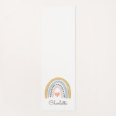 Whimsical Personalized Boho Rainbow Yogamat (Voorkant)
