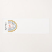 Whimsical Personalized Boho Rainbow Yogamat (Voorkant (horizontaal))